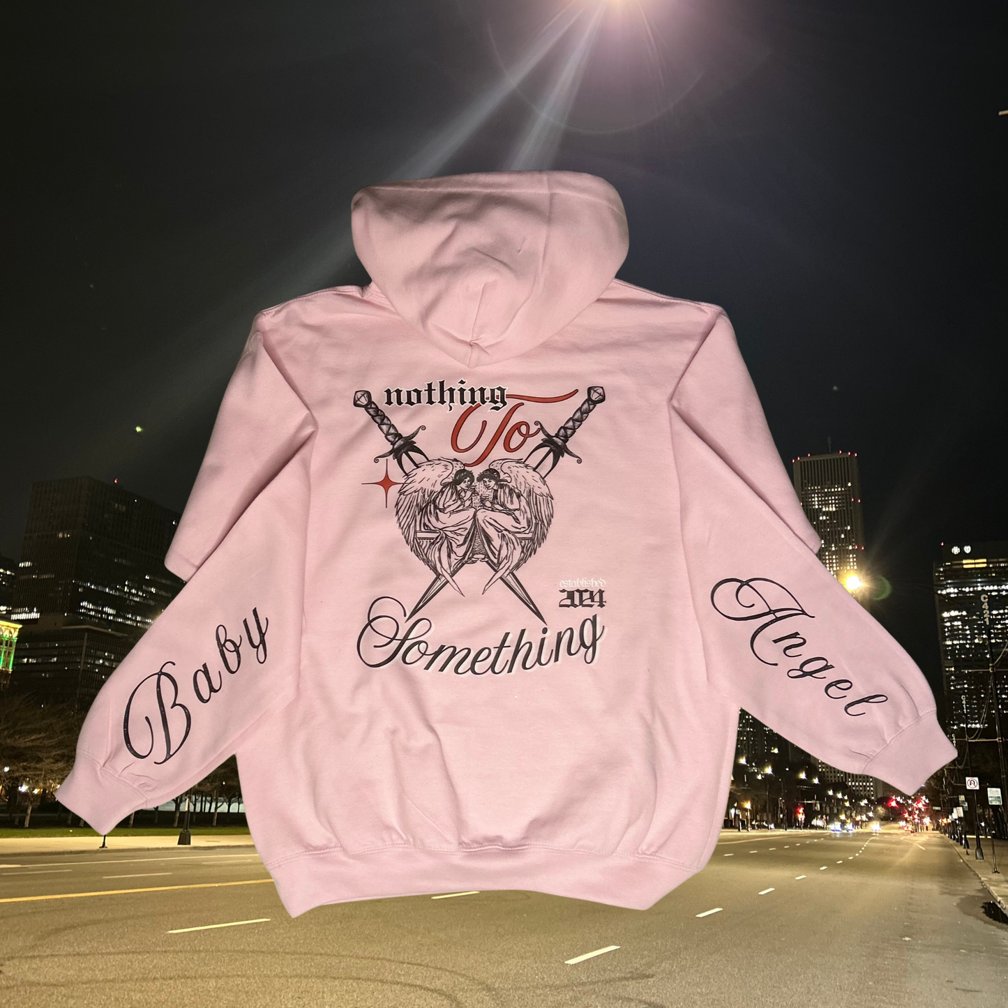 "ANGEL BABY" Hoodie (Candy Pink)