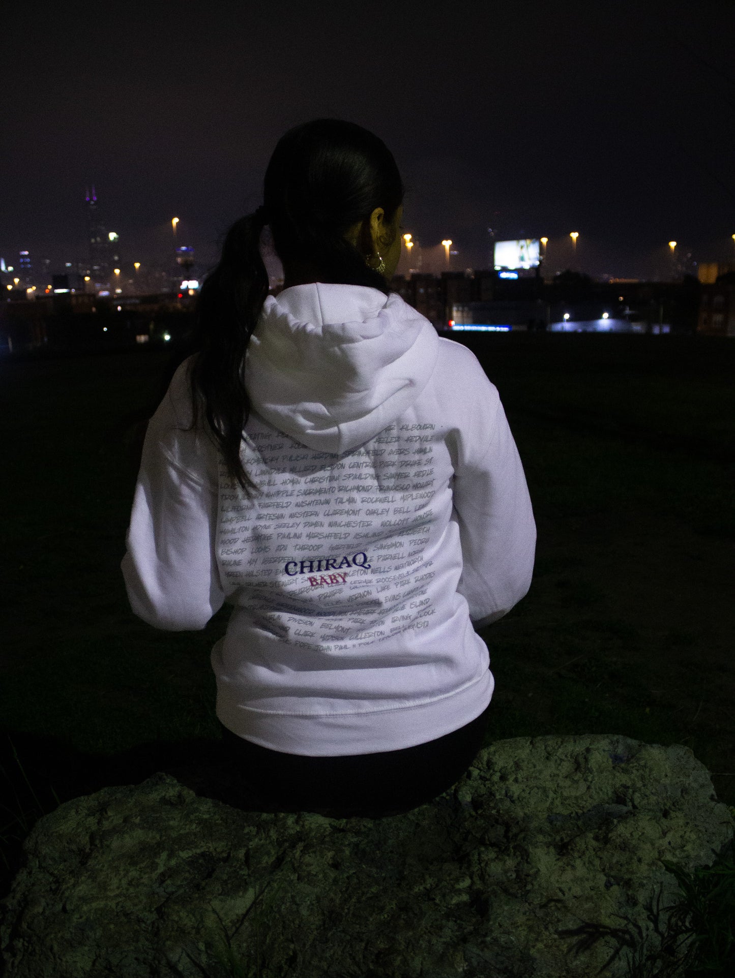 "CHIRAQ BABY" Hoodie (White)
