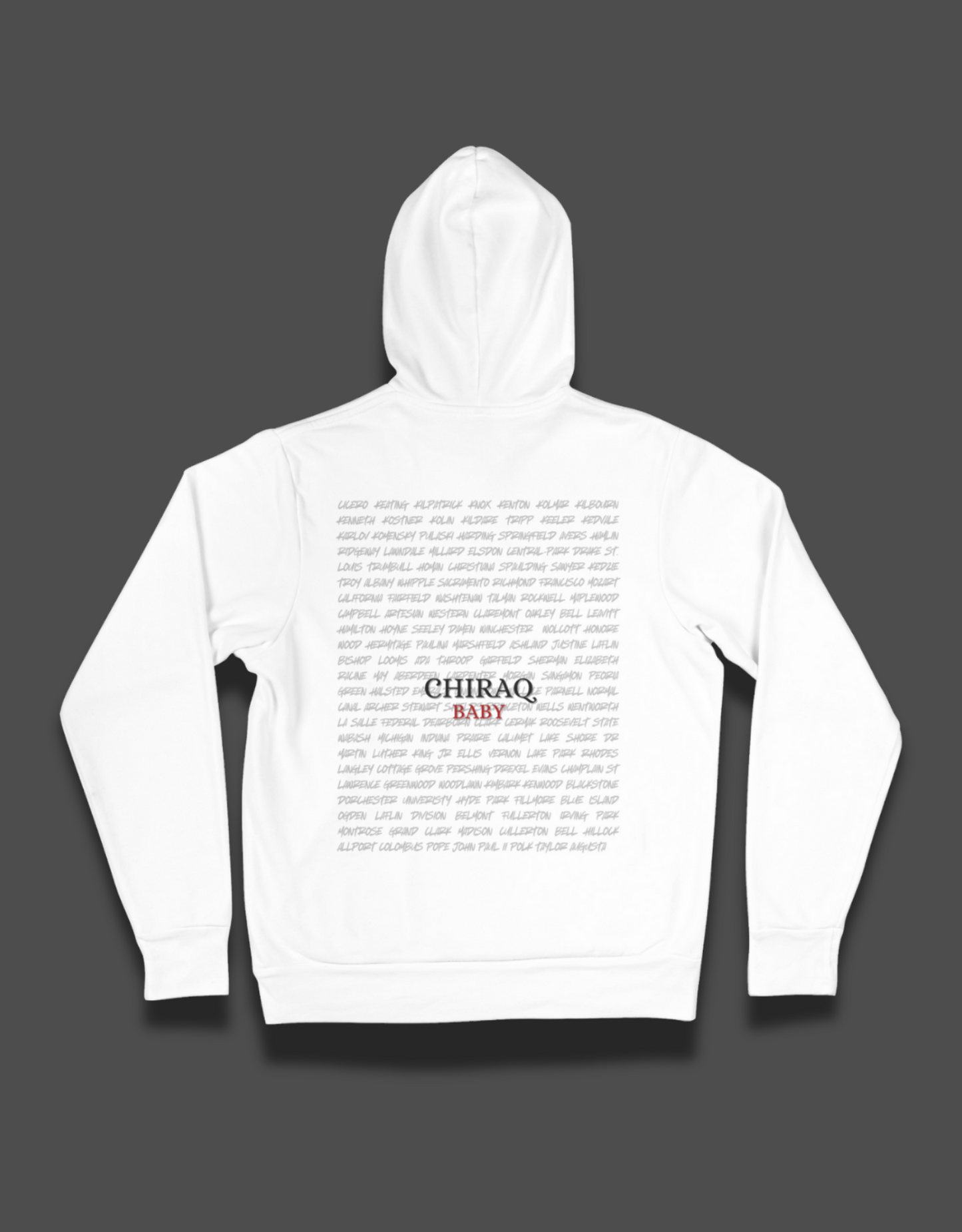 "CHIRAQ BABY" Hoodie (White)