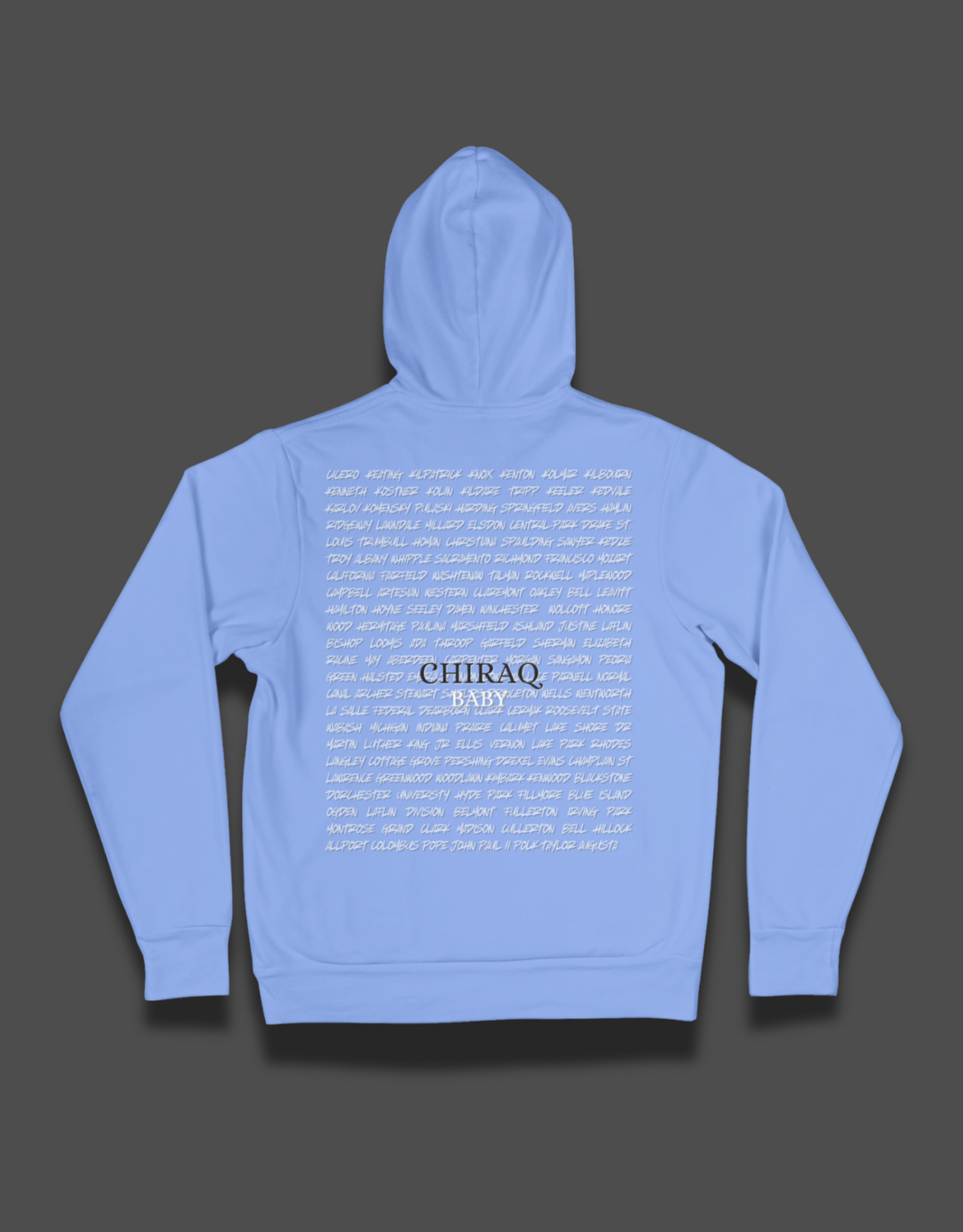 "CHIRAQ BABY" Hoodie (Baby Blue)