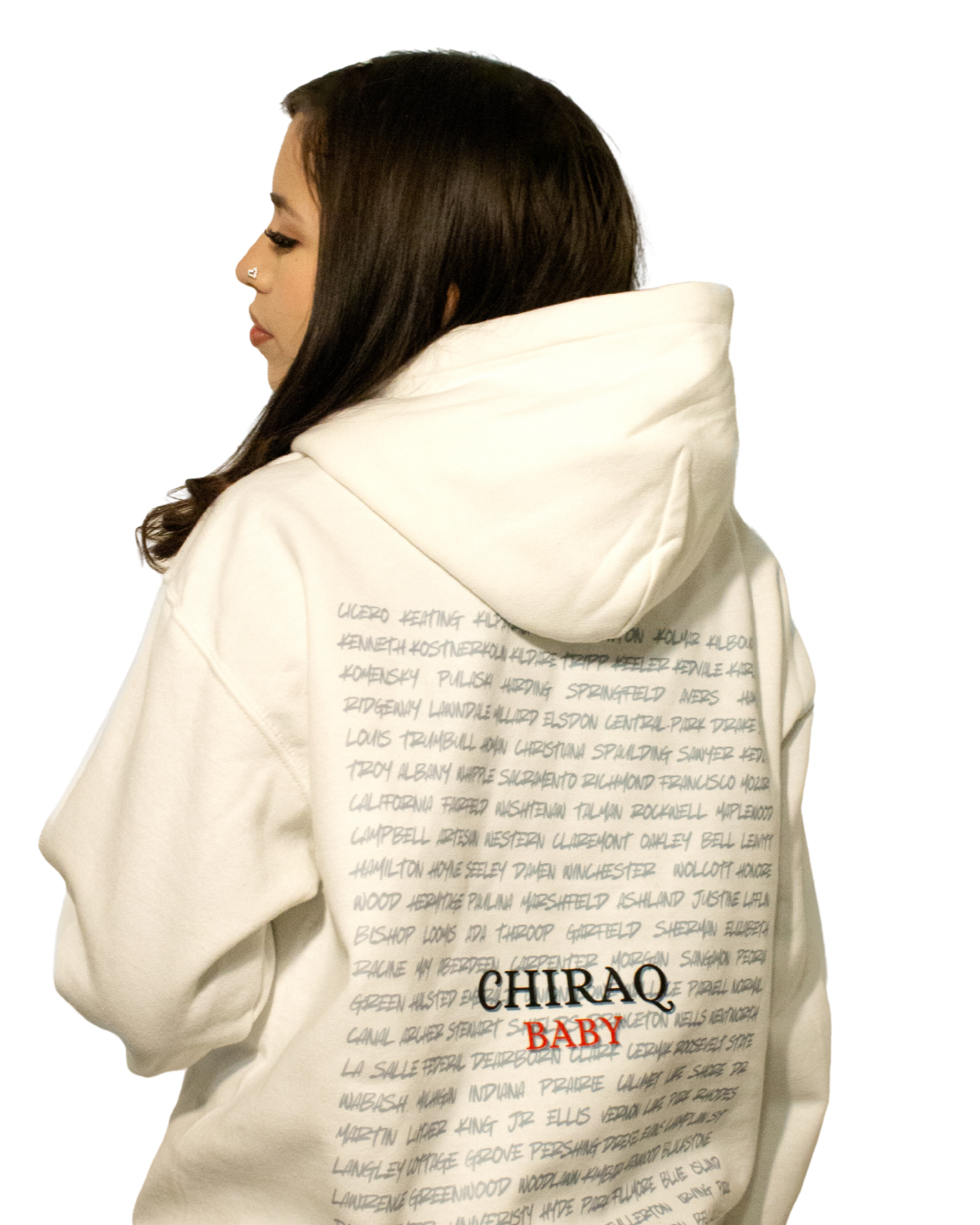 "CHIRAQ BABY" Hoodie (White)